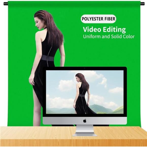 Green Screen Backdrop with Stand kit, 6.5X5ft Portable Photo Background  Stand - Picture 6 of 7